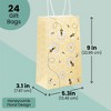 Blue Panda 24 Packs Bumble Bee Party Paper Gift Bags with Handles for Baby Shower Birthday Parties, Yellow, 5 x 9 x 3 inches - 4 of 4