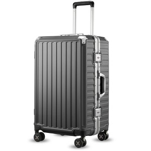 LUGGEX Aluminum Frame Zipperless Luggage with Silent Spinner Wheels, Durable Polycarbonate Hard Shell Suitcase - 1 of 4