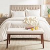 Upholstered Bench for Bedroom End of Bed,Entryway Bench for Living Room,Dining Bench with Padded Seat and Solid Wood Leg for Kitchen Bedroom - 3 of 4