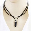 Black Velvet Choker with Black Gemstones - Boho Healing Crystal Necklace for Women - 2 of 4