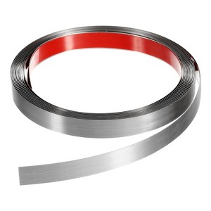 Unique Bargains Self-Adhesive Stainless Steel Mirror Finish Peel and Stick Wall Trim - 1 of 4