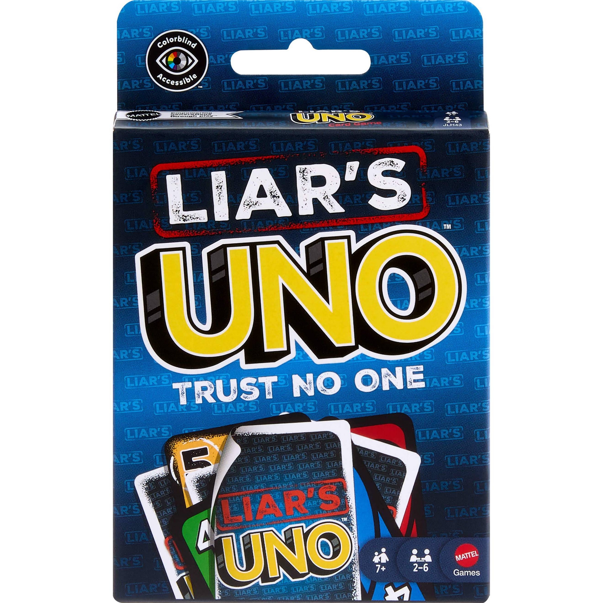 Liar’s UNO Card Game for Adults, Kids, Families, Parties & Game Nights, Trick Play & Bluffing