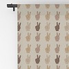 Iveta Abolina Peace Hands Tan 64" x 50" Single Panel Room Darkening Window Curtain - Deny Designs - 4 of 4