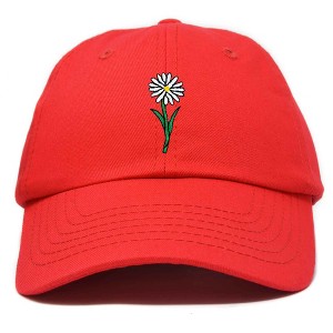 Dalix Daisy Embroidered Cap Cotton Baseball Hat Botanical Flower Adjustable Womens - 1 of 4