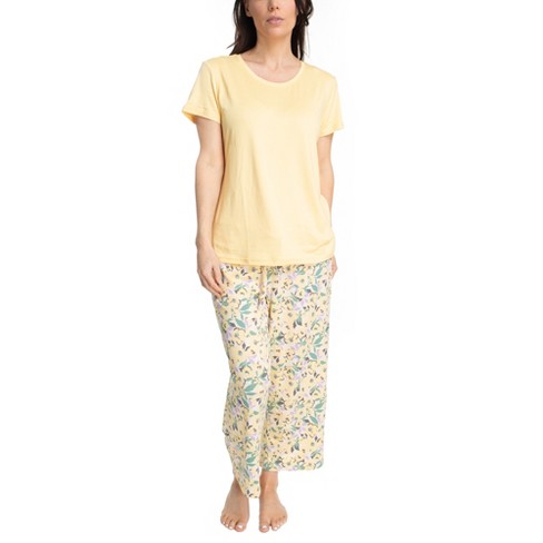 Blis Women's Crew Neck Pajama Set With Jogger Black Large : Target