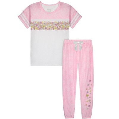 Sleep On It 2-Piece Girl's Pajama Shorts Set Featuring Floral