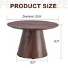 Kumasinova 25.6" Mid-Century Oval Coffee Table,Modern Side Table with Wood Veneer,Classic Center Table for Living Room and Office - 2 of 4