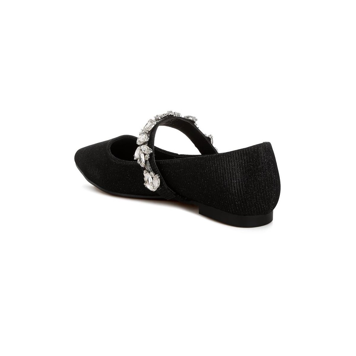 Обувь Rag & Co Womens Flavia Diamante Brooch Glitter Ballerinas 6 — фото 3
