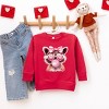 Valentine Raccoon With Bubblegum - Toddler Graphic Sweatshirt - 2 of 4