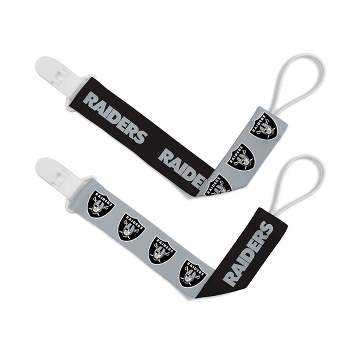 BabyFanatic Officially Licensed Unisex Pacifier Clip 2-Pack - NFL Las Vegas Raiders - Officially Licensed Baby Apparel
