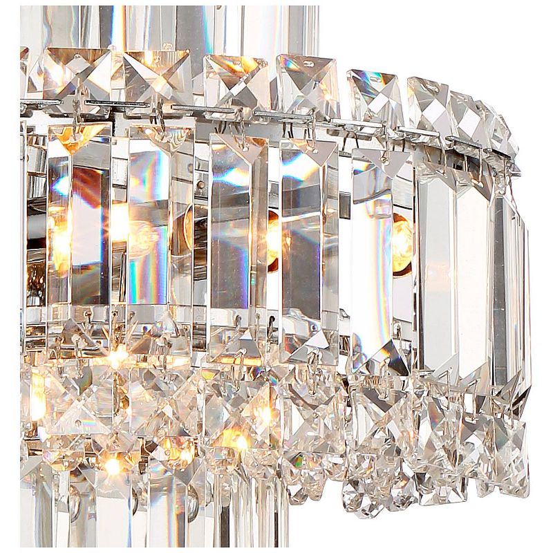 Vienna Full Spectrum Magnificence Modern Wall Light Sconces Set of 2 Chrome Hardwire 11 1/2" 4-Light LED Fixture Clear Crystal for Bedroom Bathroom, 3 of 10