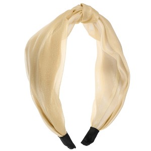 Unique Bargains Women's Fashion Non-Slip Knotted Silky Headband 1 Pc - 1 of 4