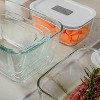OU Glass Food Storage Container Set 8pc (set of 4) Microwave, Freezer & Dishwasher Safe, Airtight Leak Proof Lid with Microwave Valve, Stackable - 4 of 4