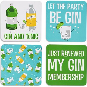 Pavilion Gift Company - Gin & Tonic - 4" Coaster Set with Box (4 Piece) - Coasters - 1 of 4