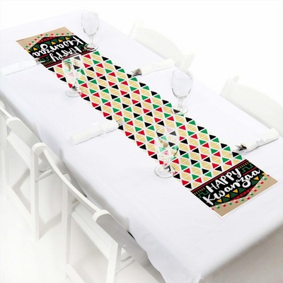 Big Dot of Happiness Happy Kwanzaa - Petite Party Paper Table Runner - 12 x 60 inches