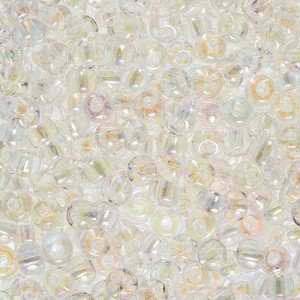 Czech Glass Seed Beads 6/0 (23g) Crystal AB Bead for Jewelry Making - 1 of 4