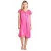 Casual Nights Women's Fancy Lace Neckline Silky Tricot Nightgown - 4 of 4