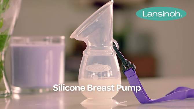 Lansinoh Silicone Manual Breast Pump for Breastfeeding Moms, 2 of 12, play video