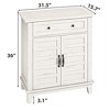 Coolmee Sideboard Buffet Cabinet with 3-Tiers Adjustable Shelf, Kitchen Storage Cabinet with a Large Drawer for Dining Room, Bathroom, Entryway - 2 of 4