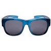 Calabria 9017 Large Polarized Fitover Sunglasses Gloss Crystal Blue & Smoke Grey - 2 of 4