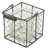 Cheung's Teska Square Glass Jar in Brown Wire Basket - Large - 2 of 4