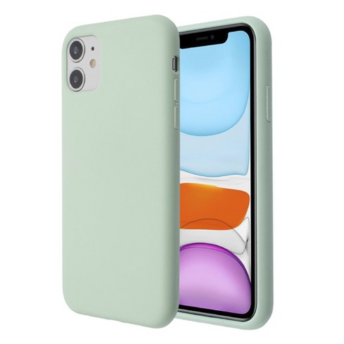 Insten Liquid Silicone Case For Iphone 11 6 1 Inch Soft Touch With Microfiber Lining Cover Emerald Green Target