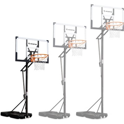 Probe Hues Portable Basketball Hoop with 44 Inch Shatterproof Backboard, Adjustable