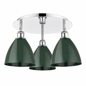 Ballston Dome - 3 Light Flush Mount In Industrial Style-10 Inches Tall and 19.25 Inches Wide - 1 of 1