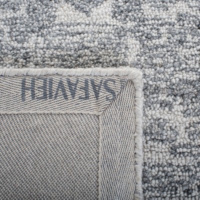 Ivory and Gray Hand-Tufted Wool 4' x 6' Area Rug