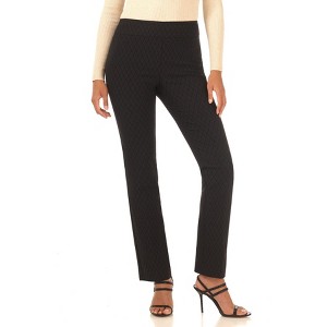 Rekucci Women's Ease into Comfort Straight-Leg Pants with Tummy Control - 1 of 4