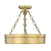 Anders LED Semi-Flush Mount Ceiling Light - 15" Steel Fixture with Alabaster Diffuser - 4 of 4