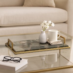 Modern Decorative Agate Tray - Versatile Home Decor Accent Tray