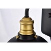 Elegant Lighting Anders Collection Wall Sconce D7.1 H8.3 Lt:1 Black and Brass Finish - 4 of 4