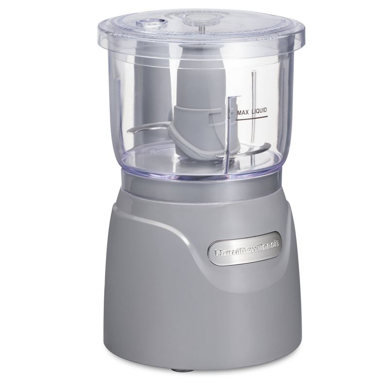 Hamilton Beach 3-Cup Stack and Press Food Chopper - Gray - 72740, 1 of 9