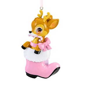 Polarx 4.0 Inch Baby Deer In Pink Boot Christmas Tree Ornament , Christmas Decor Baby's First Christmas (1PC) - 1 of 4