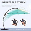 HYLEORY 10ft. Outdoor Curvy Cantilever Umbrella with Sand Bag Base - 2 of 4