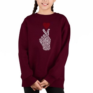 LA Pop Art K-Pop - Girl's Word Art Crewneck Sweatshirt - 1 of 3