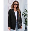 Coolmee Women Blazers Business Casual Long Sleeve Lapel Open Front Suit Jacket Work Blazer with Pockets - 4 of 4