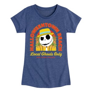 Girls' - Disney - Halloweentown Beach Fitted Short Sleeve Graphic T-Shirt - 1 of 4