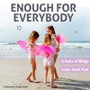 Butterfly Craze Girls' Fairy, Angel, or Butterfly Wings Costumes & Dress Up Collection: Set of 6, Magical Delights - Hot Pink - 3 of 4