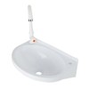 Topteng Wall Mounted Sink with Faucet Hole - For Bathroom & Outdoor Garden - 3 of 4