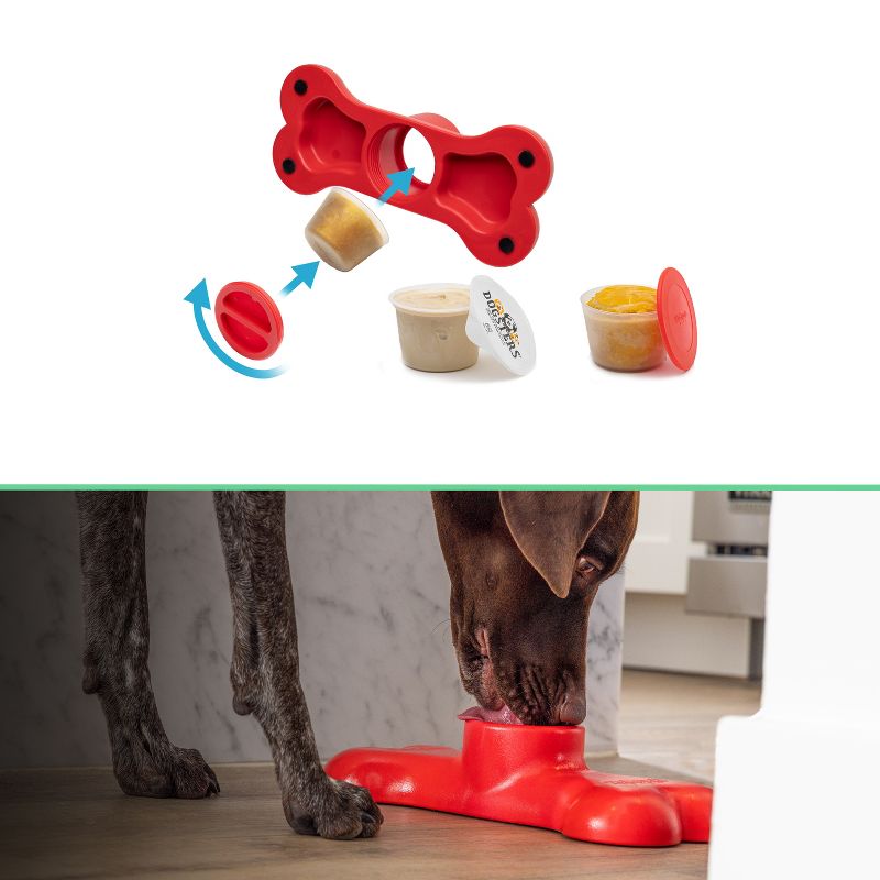 GoSports Pets PupsCream Parlor - Non-Slip Frozen Dog Treat & Ice Cream Holder - Mess-Free Lick Mat Alternative, Includes 6 Reusable Cups & Lids, 5 of 8