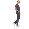 MediChic Women's V-Neck Scrub Set Straight Leg Six Pocket Cargo Scrub Pants with 4-Way Stretch Scrubs Sets - 3 of 4
