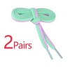 Elerevyo Flat Shoe Laces Color Blocks Athletic Sneakers Shoelaces 2 Pairs - 3 of 4