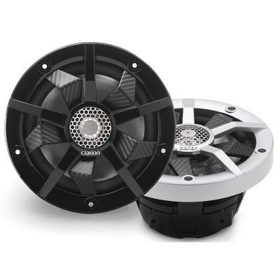 Clarion CM1623RL 6.5-inch 2-way Marine Speakers 80W RMS power handling Built-in RGB illumination Includes Black & Silver Grilles Water Resistant: I...