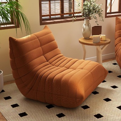 Kinsuite Bean Bag Chairs - Soft Memory Foam Bean Bag Sofa, Lazy Sofa Big Bean Bag, Brown