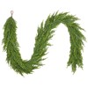 Artificial Christmas Garland: Real-Touch Norfolk Pine, Thick Faux Greenery. For Mantles, Stair Rails, Fireplaces, Doors, Tables, Indoor and Outdoor - 2 of 4