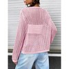 Coolmee Women's Lightweight Crochet Cardigan Tie Front Shrugs Knit Crop Tops - 3 of 4