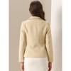 INSPIRE CHIC Women's Notch Lapel Long Sleeve Button Blazer - 3 of 4