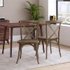 Taylor & Logan Lara X Back Dining Chair Natural Finish: Elmwood Frame, Stackable, No Assembly Required - 4 of 4